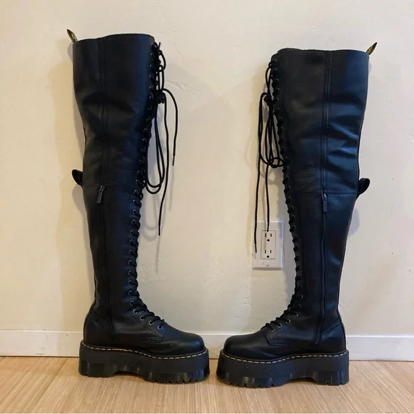 (SOLD) Dr. Martens Azreya thigh high boots size US 8/UK 6 - Picture 2 of 8